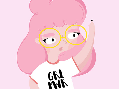Girl designer girl illustration illustrator power