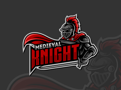 Medieval Knight eSports Logo | Knight Mascot Logo armour army esports gaming knight logo mascot premade readymade soldier sports