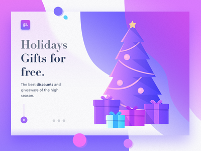 Holidaaays!! design icon illustration landing page slider ui web