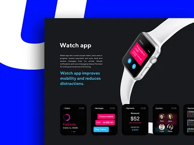 Portfolio Piece case study landing page mobile app portfolio projects ui ux watch app website