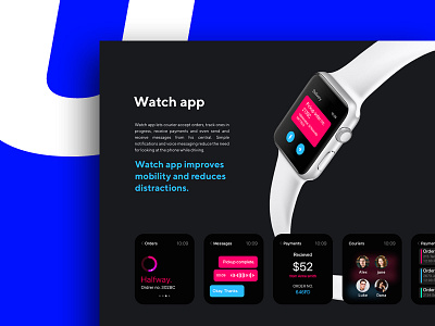 Portfolio Piece case study landing page mobile app portfolio projects ui ux watch app website