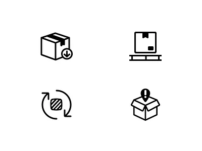 MDE Menu Icons area icons info line logistic package palette process simple