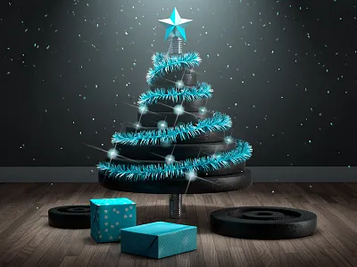 Merry Athletic Christmas ! 3d christmas cinema4d illustration tree