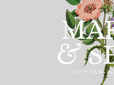 Maria Sean Wedding Invite 4 design flowers graphic graphic design invite print scotland scottish typography united kingdom wedding