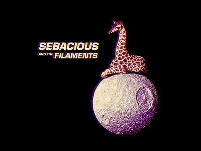 Album Artwork chromatic abberation giraffe moon space surreal