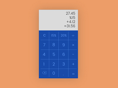 Daily UI #004: Calculator calculator dailyui ui ux