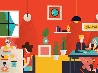 Illustration cafe design designinspiration dribbble graphicdesign graphics hangout identity illustration india logo pirategraphic