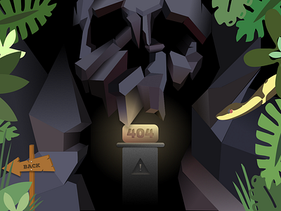 Lost 404 Treasure 404 jungle lost page vector