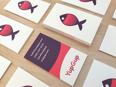 YupGup B Cards business cards fish fish logo marketing print