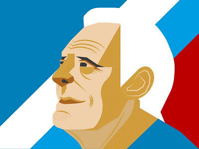 Let's go to the World Cup illustration old man russia world cup