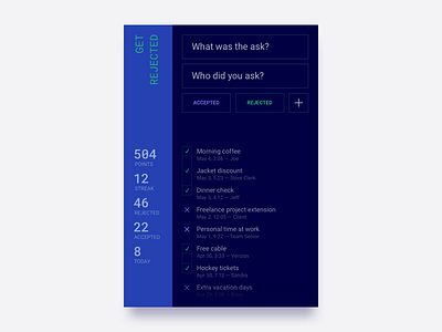Get Rejected App app minimal stats