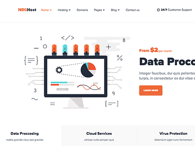 NRGHost - Flat Web Hosting Template + WHMCS flat web hosting hosting html hosting template responsive responsive hosting template shared hosting vps web hosting web hosting template whmcs whmcs template whmcs web hosting template