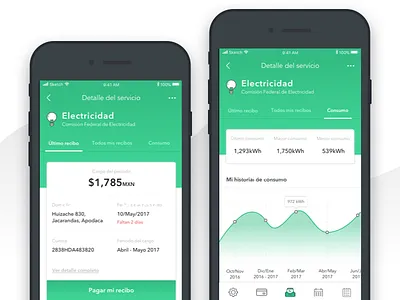 Billbox Dashboard app bills dashboard graphics green ios mobile mobile ui ui