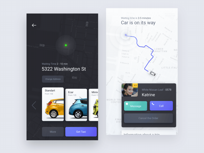 Animation Taxi App Design accounting bills booking car car rental rent ride ride sharing rondesign service taxi uber