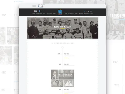 The History of Paris Levallois design history minimal timeline ui ux web
