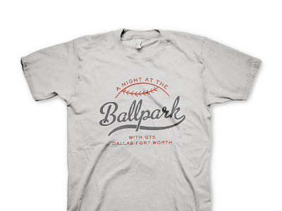 Night at the Ballpark baseball branding logo tshirt typography