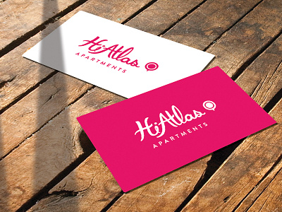 HiAtlas Logo apartments handwritten logo pink