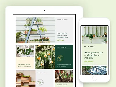 McGregor's responsive website garden green grid layout mobile new zealand plants responsive retail tablet web