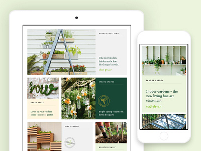 McGregor's responsive website garden green grid layout mobile new zealand plants responsive retail tablet web
