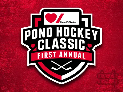 H&S Pond Hockey Classic black branding hockey illustration red sports branding sports design sports logo tournament