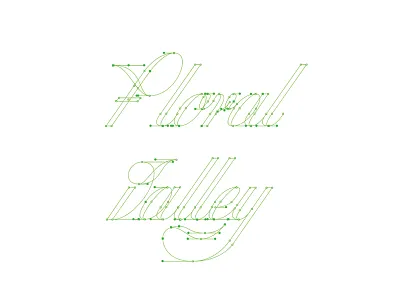 logo branding copperplate customtype floral lettering logo logotype typography