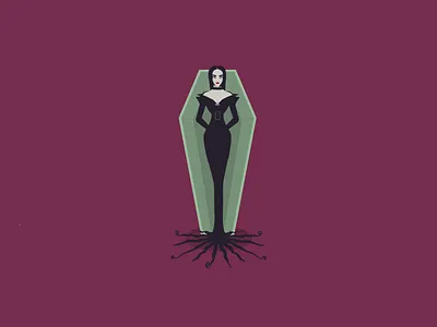 36 Days of Type addamsfamily 1 addamsfamily daysoftype goodtype illustrator letter monster morticia number tipography type typespire vector