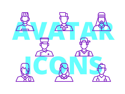 Avatar icon set avatar boy career girl icon man outline profile user woman