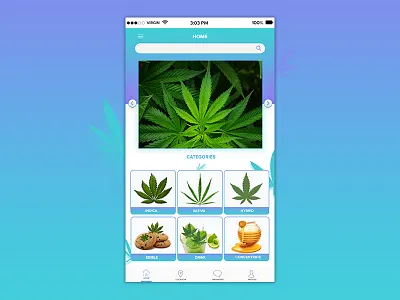 Marijuana App UI application graphicdesign interface uiux