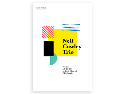 Gig Poster color minimal poster shape shapes typography