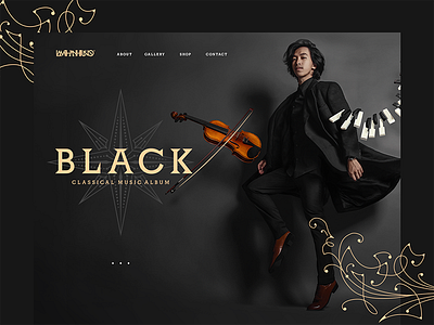 Black Landing Page album black classic gold