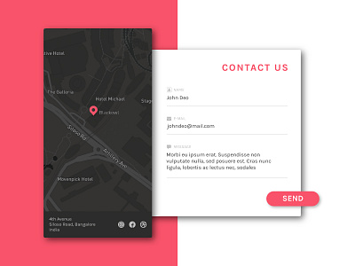 Contact Us 028 card contact us dailyui design ui ux web