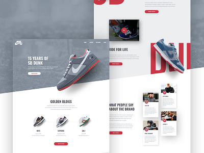 SB DUNK animation interaction ui webflow website