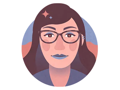 My Face glasses head illustration illustrator people pink portrait purple vector