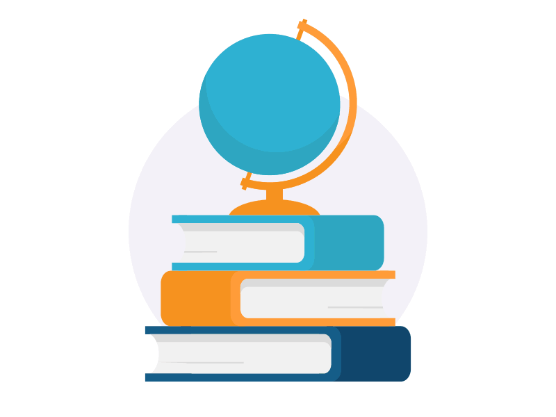 Education Illustrations books education globe illustration school