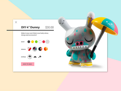 Daily UI #033 custom customizeproduct dailyui diy dunny uidesign uxdesign