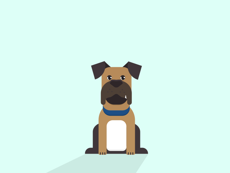 Dog 2d animation boxer dog enjoy gif