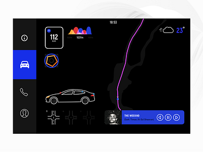 Car UI Concept Design 🏎 🚘 car carui design graphicdesign tesla ui userexperiance userinterface ux web webdesign