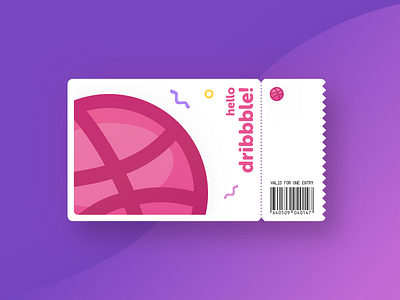 cheers 🎉 debut dribbble first shot hello hello dribbble ticket