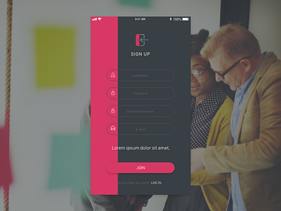 Sign up Form dailyui ios ui