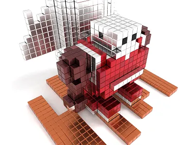 Pixel robot magicavoxel