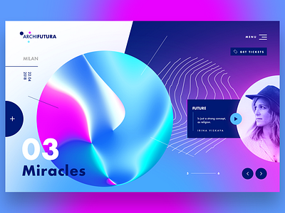 ARCHIFUTURA 3_6 WIP abstract architecture bichromy color future modern ui ux web webdesign