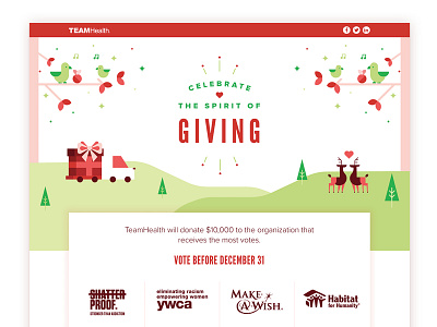 The Spirit of Giving charity design digital giving healthcare pyxl vector website