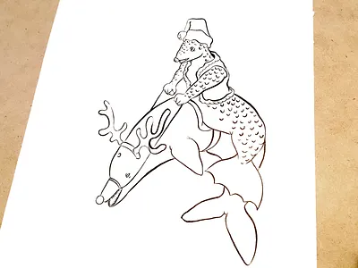 Magento UX Holiday Card armadillo holidays illustration magento santa ux