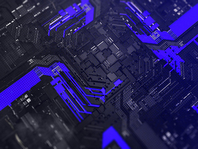 Machines 3d black blue c4d details textures vray