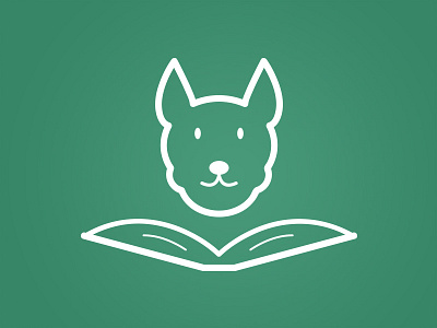 Education + Doggie book can dog education logo logotype