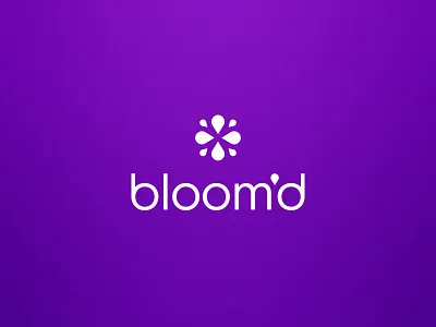 Bloom'd Logo branding clean icon logo logo design mark purple symbol