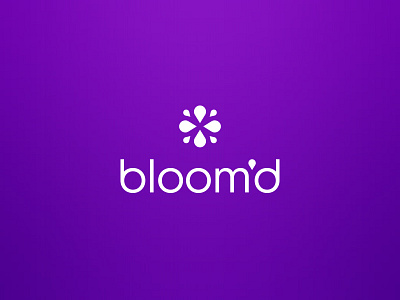 Bloom'd Logo branding clean icon logo logo design mark purple symbol