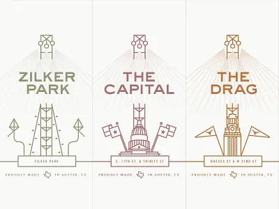 Austin austin brand illustration texas