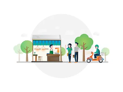 Coffee Lyfe In Color artisan beverage brewery cafe coffee color colours design flat gradient illustration