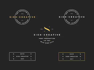 Sieh Creative badge brand identity letter lockup logo mark minimal sharp simple